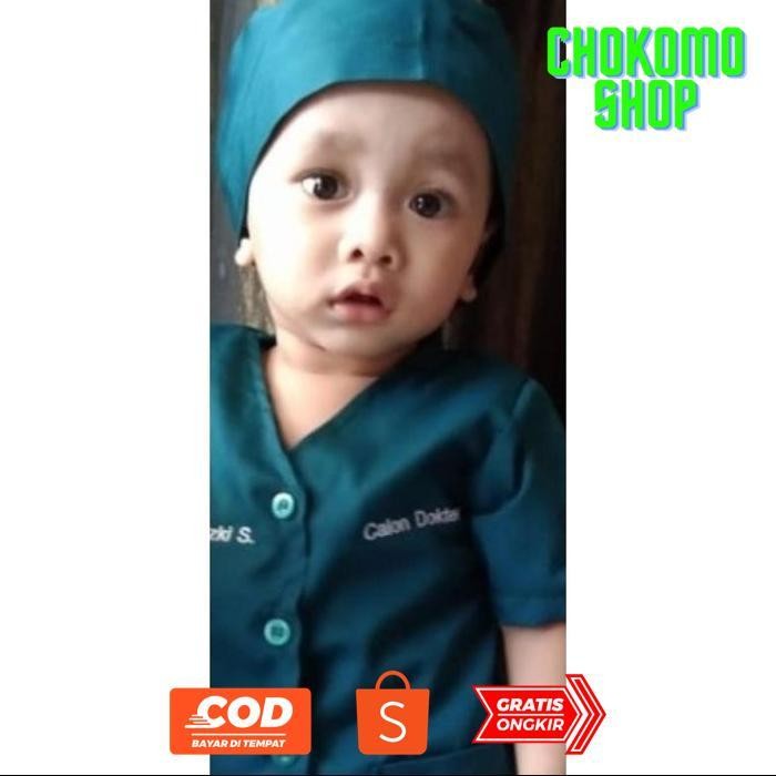 PL30 gd-8 Topi profesi dokter anak laki-laki & perempuan - Kostum Profesi Dokter Kecil Termurah Term