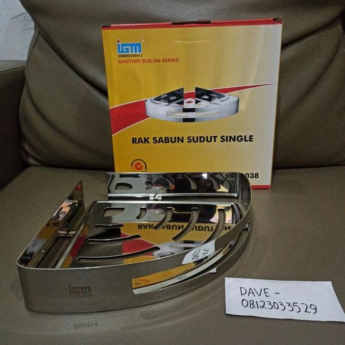 rak sabun sudut single IGM stainless SUS 304