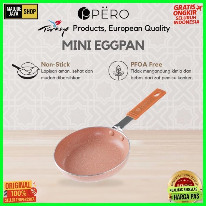 Exclusive Pero Mini Egg Pan Round 14Cm Nonstick / Wajan Telur Mini Anti Lengket Terlaris