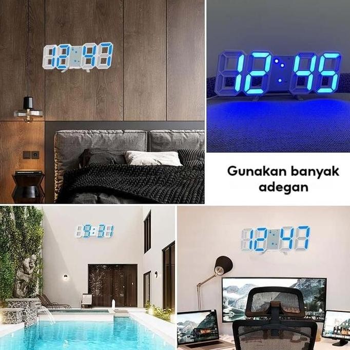 DB27>> JAM DINDING DIGITAL LED/JAM MEJA-ALARM/JAM 3D BESAR MODERN BISA COD Jam Alarm Dinding Digital