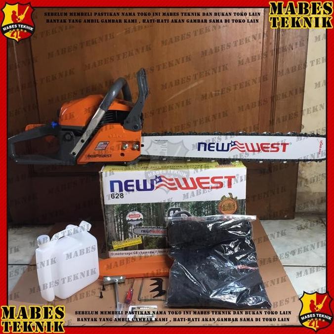 Chainsaw New West Nw 628 / Nw628 - Bar 24" - Mesin Potong Kayu +Rantai