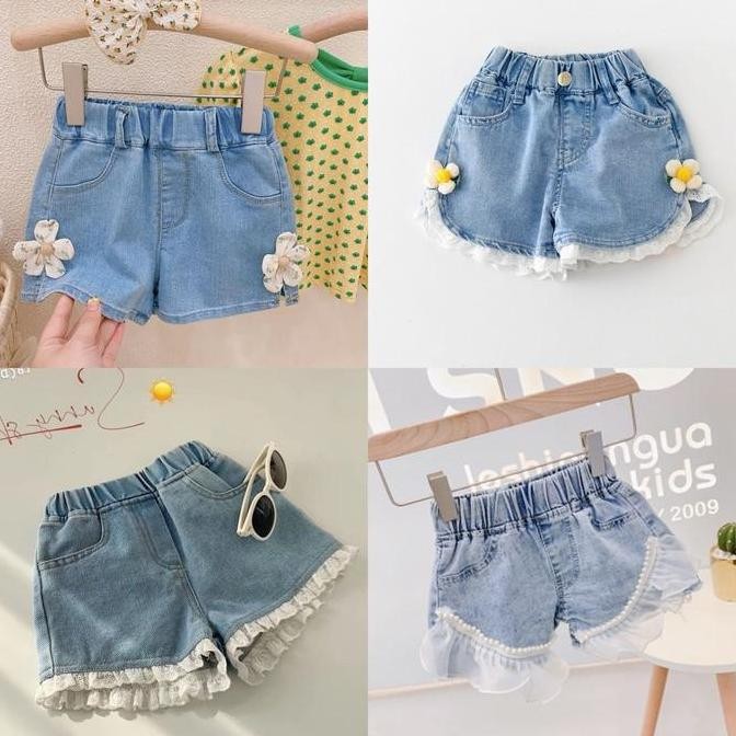 DS16 >> Celana pendek Jeans Anak Perempuan Qualitas Import Korea Fashion