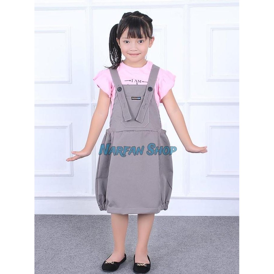 DT83 >> Overal Anak Perempuan Dan Baju Kaos Bahan Katun Premium Buat Usia 1-10 Tahun