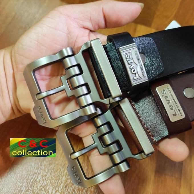 Ikat Pinggang Pria Kulit Asli 4Cm Kepala Tusuk Model Robot