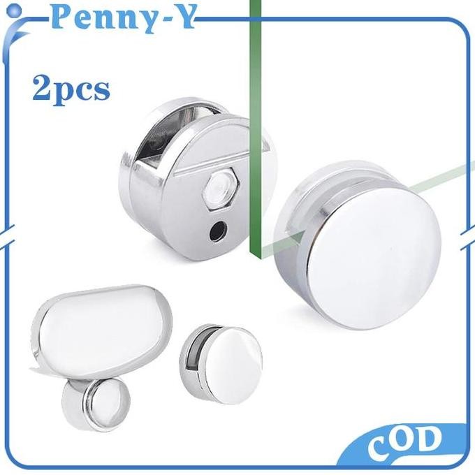 2Pcs Klip Penjepit Cermin Kamar Mandi/Gantungan Kaca/Jepit Kaca Cermin