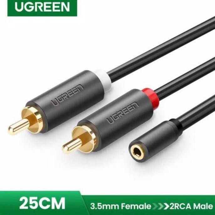 Ugreen Kabel Audio 3.5mm to Rca 2 Male Ugreen Aux 3.5mm