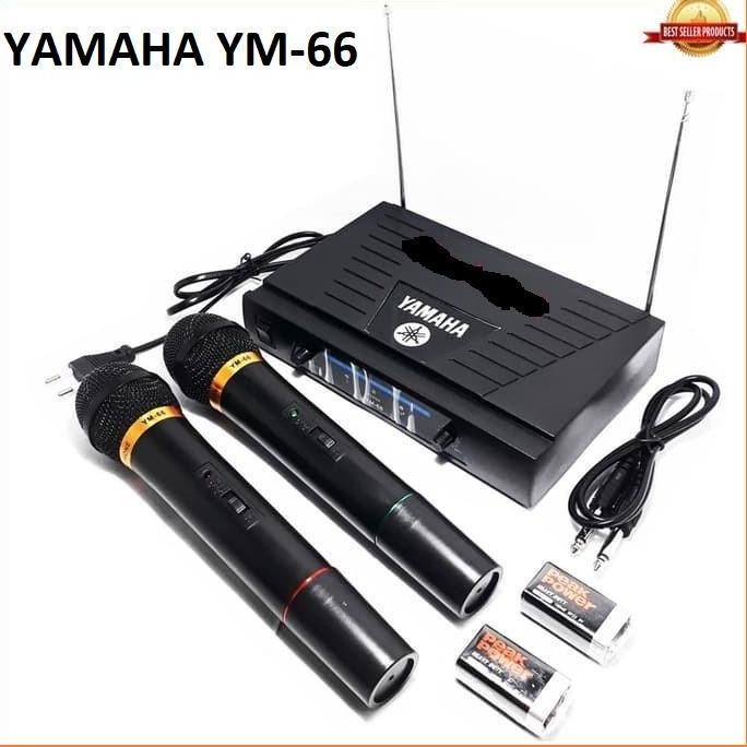 Yamaha YM-66 Mic Wireless Karaoke Microphone Tanpa Kabel