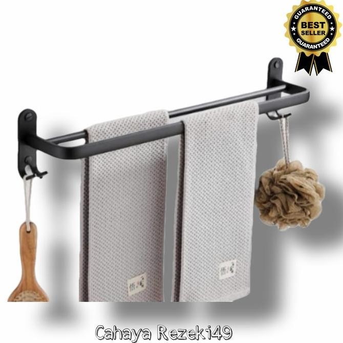 Gantungan Handuk | Rak Handuk (Hitam) Kamar Mandi