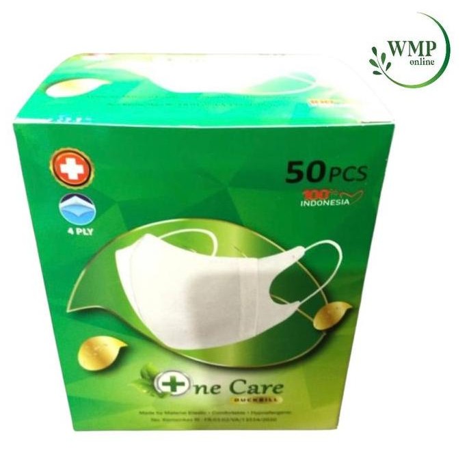 COD Masker Duckbill NeCare 4ply Masker Dewasa NeCare Earloop Premium 50pcs Hitam Putih