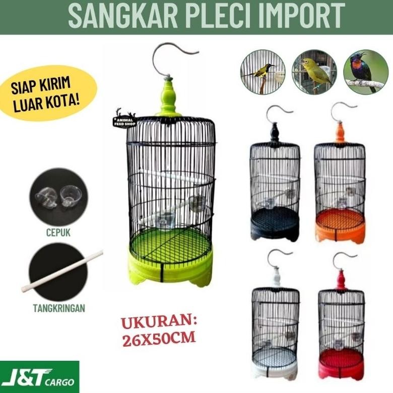 Kuke Sangkar Pleci Heloped Tanggung Alto Ebod Jaya Besi Bulat Atap Datar Kandang Burung Konin Sogon 