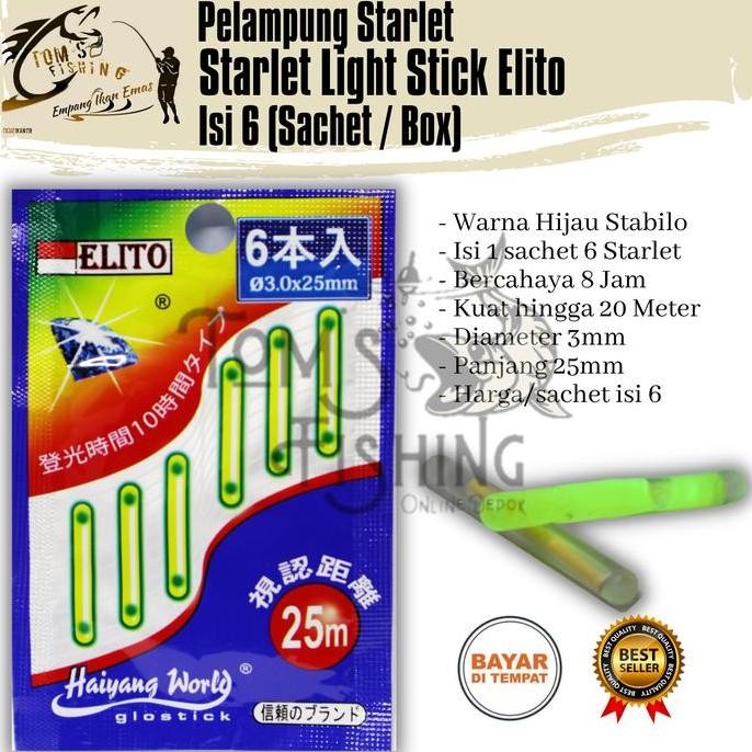 Pelampung Pancing Starlet Starlite Light Stick Getsu Isi 6 (Sachet / Box)  Murah - Toms Fishing