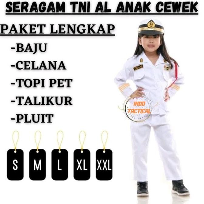 Baju Seragam TNI AL Anak, Seragam TK TNI AL Cilik, Baju Karnaval murah