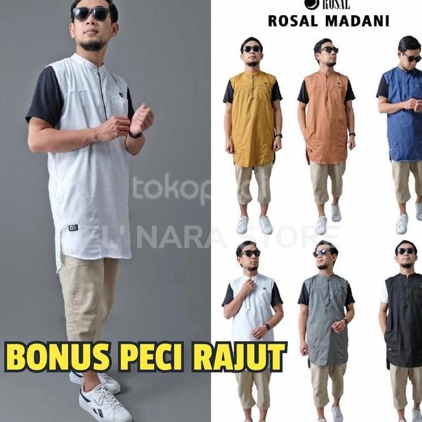 Rompi Sholat Madani Laki Laki Dewasa Bahan Lembut Rosal