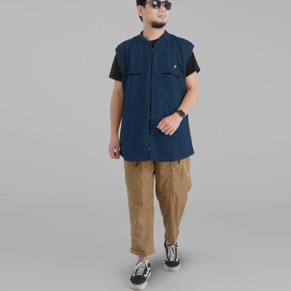 Rompi Musri Rogba U Dongker Vest Motor Pria Muslim Tebal Hangat Dan Panjang Untuk Rompi Sholat