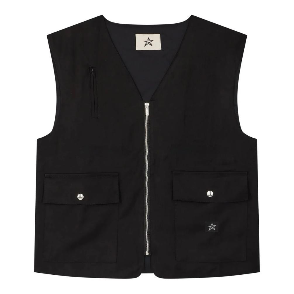 Sai - Ontario Vest Jacket Black Cotton Rompi Jacket