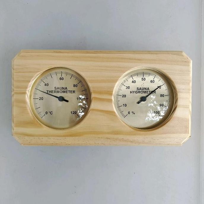 thermometer sauna hygrometer sauna termohigrometer ruang sauna bahan kayu