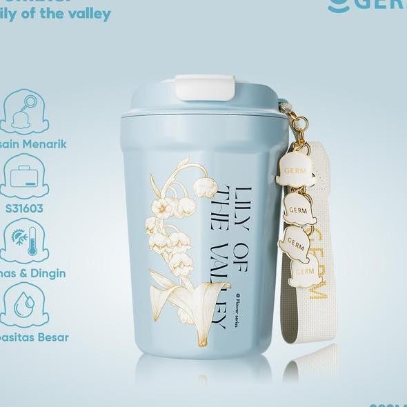 Codgerm K32 390Ml Vacuum Cangkir Kopi S31603 Baja Tahan Karat Portabel With Liontin Dekoratif Termos