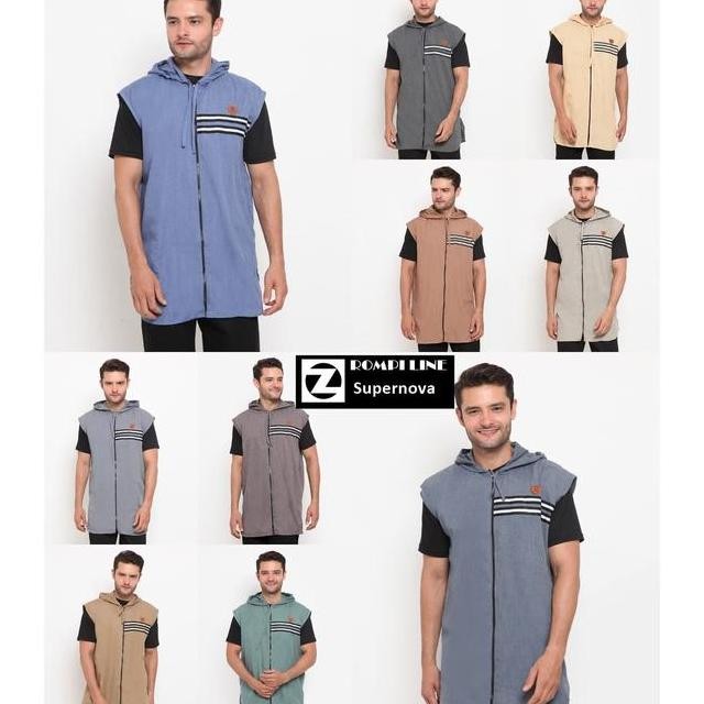 Zayidan Rompi Sholat Hoodie Muslim Pria Mocca