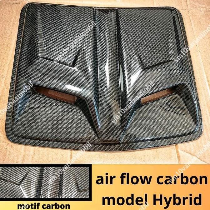 Side Air Flow Hybrid Kap Mesin Full Carbon Mobil Univesal Fortuner Avanza Xenia
