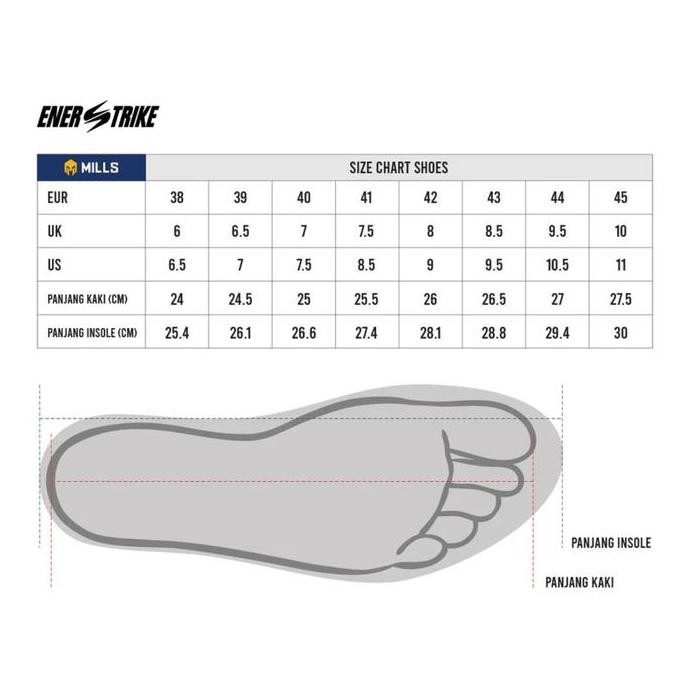 Sepatu Lari Mills Enerstrike Blitz - Running - Sepatu Running - Running Shoes - Outdoor - Indoor - S