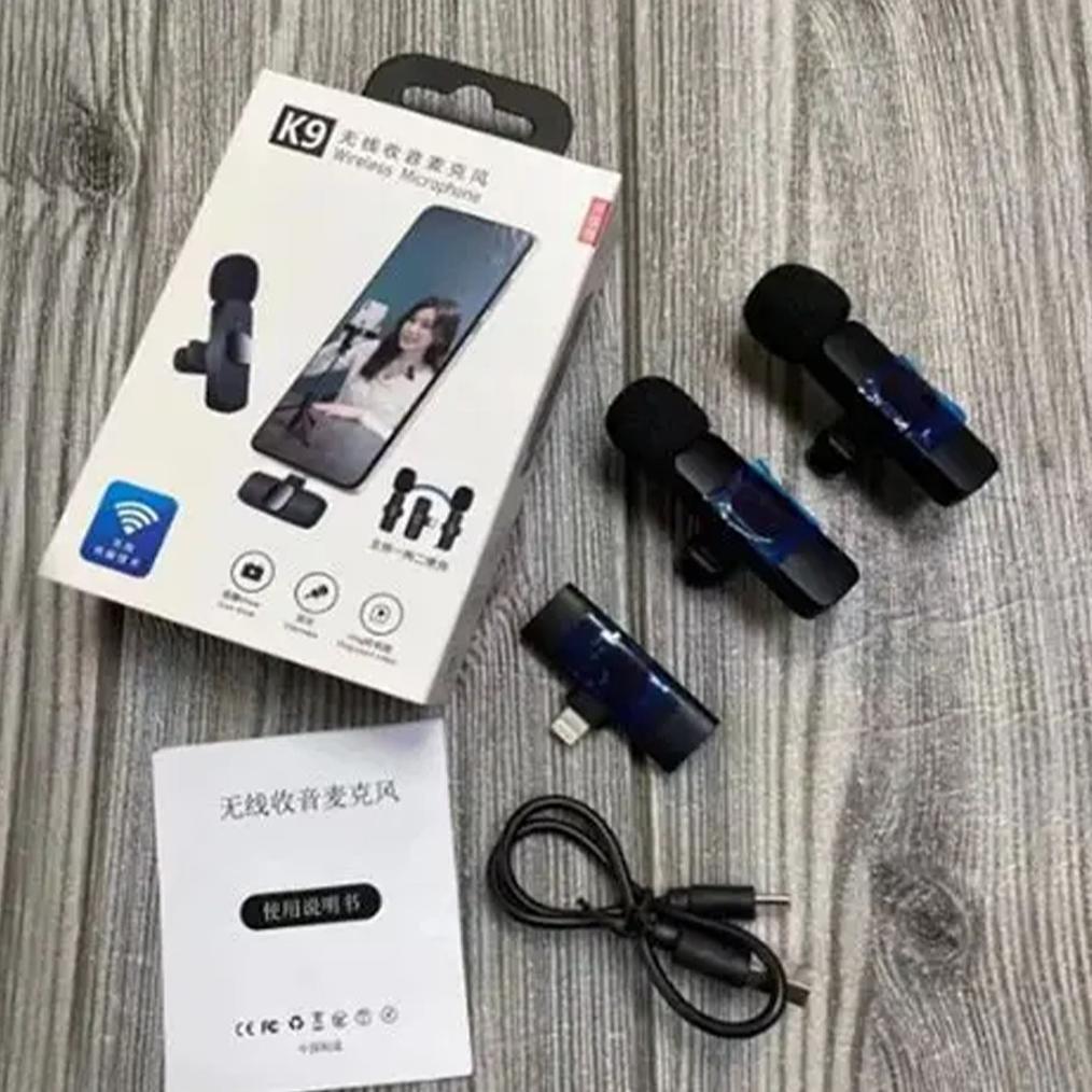 Promo Wireless Clip-On Microphone K9 Mini Mic Premium Untuk Smartphone Kamera Vlog Live Streaming Co
