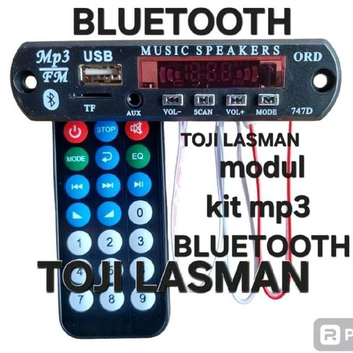 ( KIT MP3 + BLUETOOTH ) MODUL PEMUTAR MUSIK MP3 BLUETOOTH DENGAN FITUR RADIO FM, USB, DAN AUX. FITUR