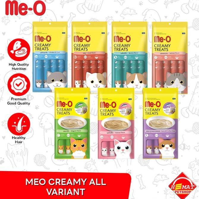 Meow- Meo Creamy Snack Kucing Treats Me-O Meo 15 Gram