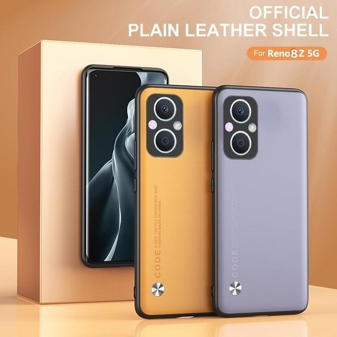 CASE 0PP0 RENO 8Z Case Vegan Leather Cover Silikon Casing HP
