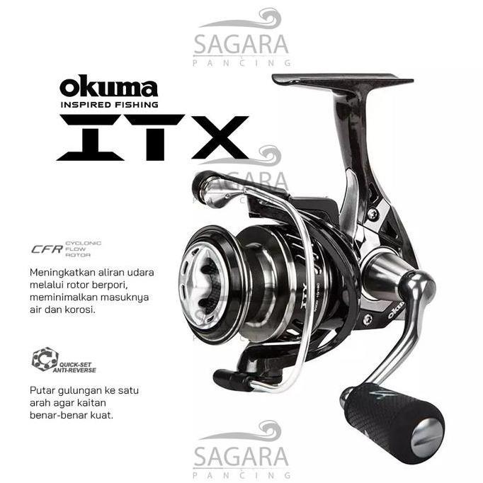 Best Seller Reel Okuma ITX | Reel Ultra Light | Reel UL | Reel Pancing Spinning Power Handle Berkual