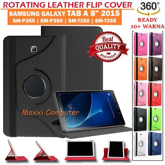 Tab- Samsung Tab A 8.0 A8 8 Inch P355 Leather Flip Book Cover Casing Case