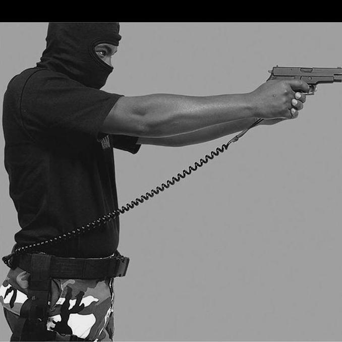 Silahkan Order] tali sling pistol tactical lanyard spring belt handgun airsoft safety