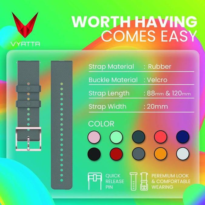 The- Vyatta Fitme Strap Pro 20/22 Mm For Vyatta Fitme Smarttch Black Blue