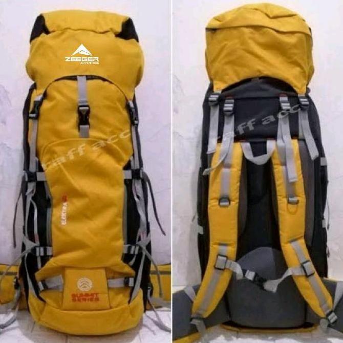 Tas Carrier 60 Liter Tas Hiking Tas Camping Dilengkapi Frame Busa Tebal Jahitan Bartek Summit Series