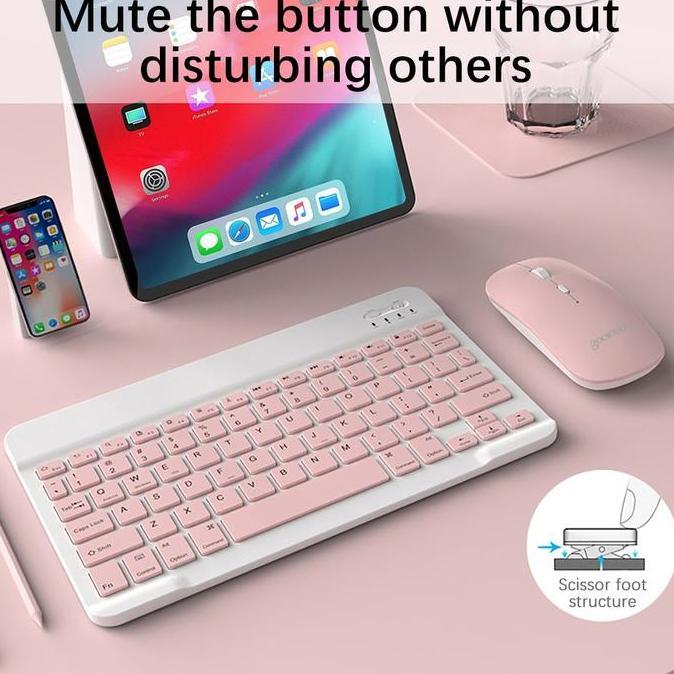 Tab- 10 Inch Wireless Bluetooth Keyboard Lhtweht Portable For Ipad Samsung Xiaomi Iphone Colorful