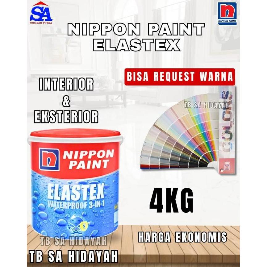 Kael- Cat Tembok Elastex 4Kg Nippon Paint Kemasan 4Kg / Elastex / Nippon Paint / 4Kg / Cat
