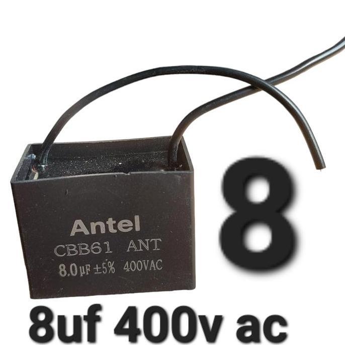 CAPASITOR KAPASITOR 8UF 5% CBB61 400VAC 400V 450V AC POMPA MESIN 60HZ
