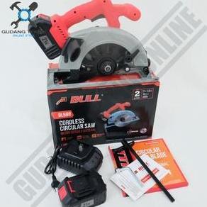 OVIROWA Mesin Circular Saw Cordless BULL BL588 - Gergaji Kayu 7inch Cordless BULL BL 588