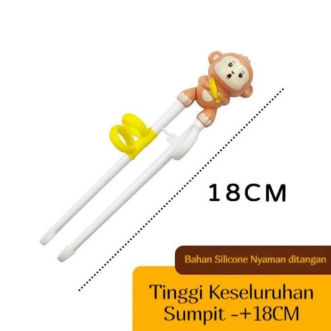 Sumpit Sendok Garpu Set Anak Karakter Hewan Lucu