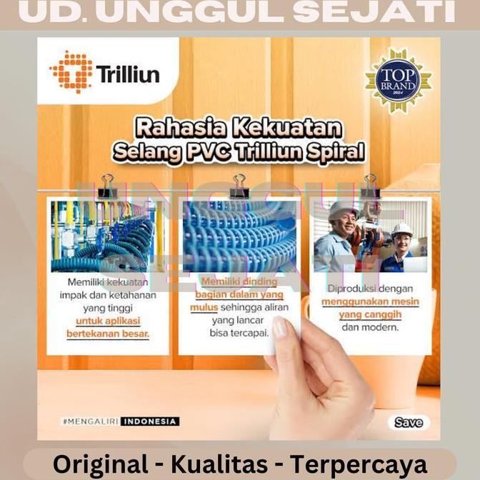 Deepcln- Selang Spiral Trilliun 3 Inch. Selang Hisap 3 Dim. Selang Air 3"