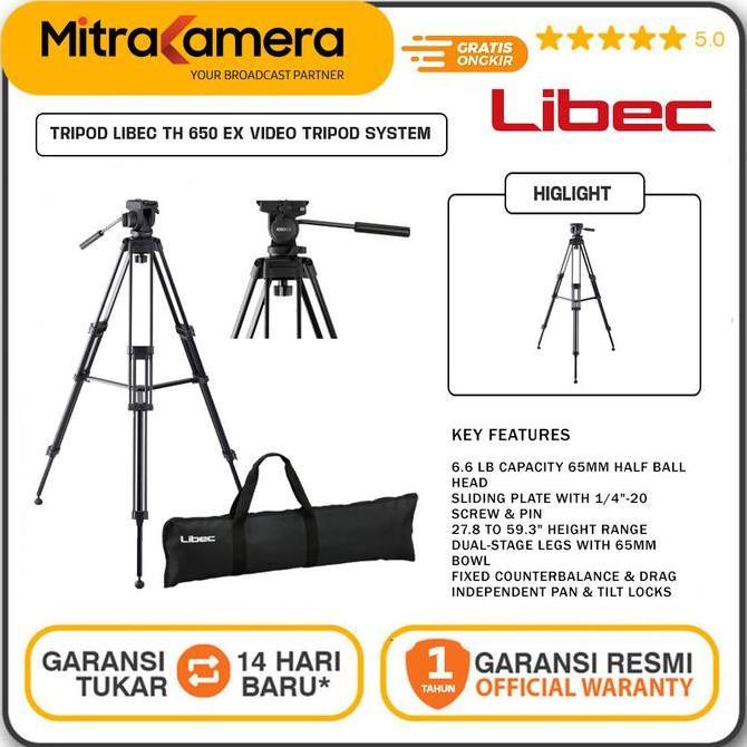 TRIPOD LIBEC TH 650 EX VIDEO TRIPOD SYSTEM MURAH