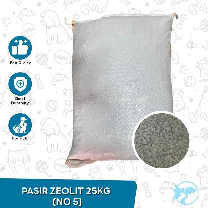 Ketty- Pasir Kucing Zeolit Zeolite Bisa Dicuci Halus Kasar Sedang 25 Kg
