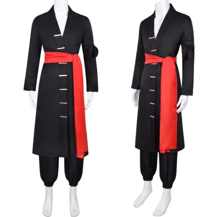 Kostum One Piece Roronoa Zoro Cosplay Costume Zoro Wano costume Black kimono Diskon