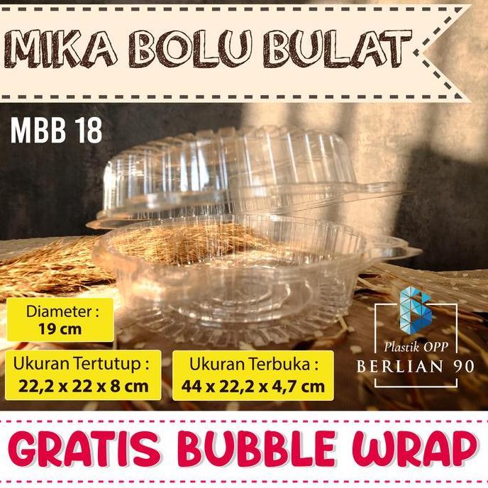 Mika Bulat Mika Bolu Bulat Box Mika Kue Chiffon 18 Mika Plastik Kue Siffon