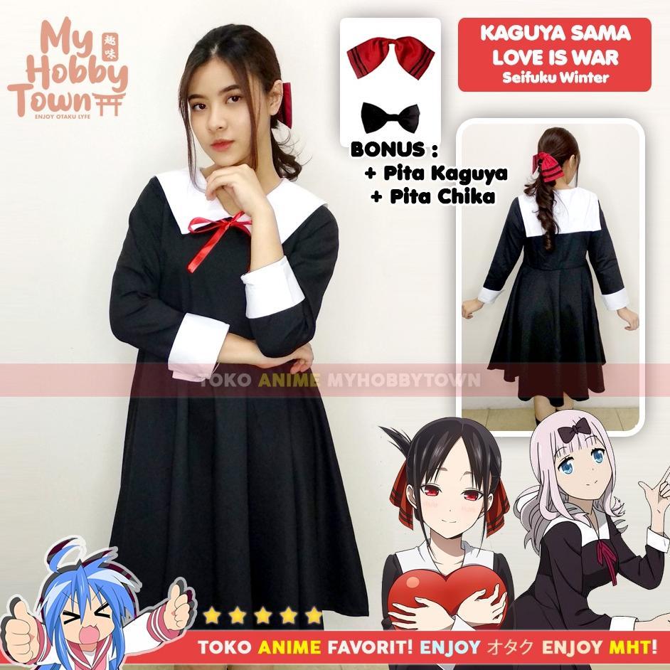 Kostum Cosplay Anime Seifuku Kaguya-sama Love Is War - Kaguya Shinomiya Chika Fujiwara Seragam Sekol