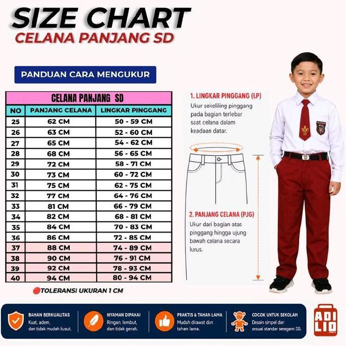 CELANA PDL SD COKELAT PRAMUKA CELANA PDL SD SERAGAM CELANA SEKOLAH PRAMUKA SD PDL