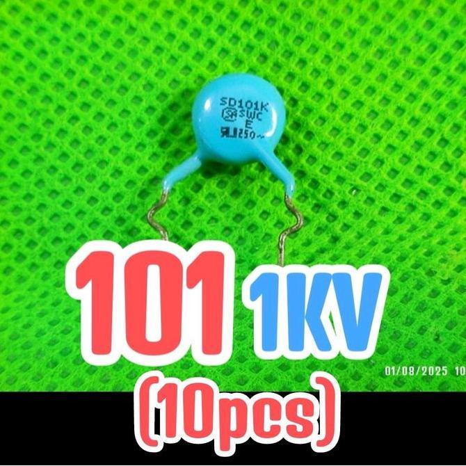 10PCS KAPASITOR KERAMIK CERAMIC CAPASITOR MILAR 101 1KV 0,1NF 100PF 1000V 1011KV