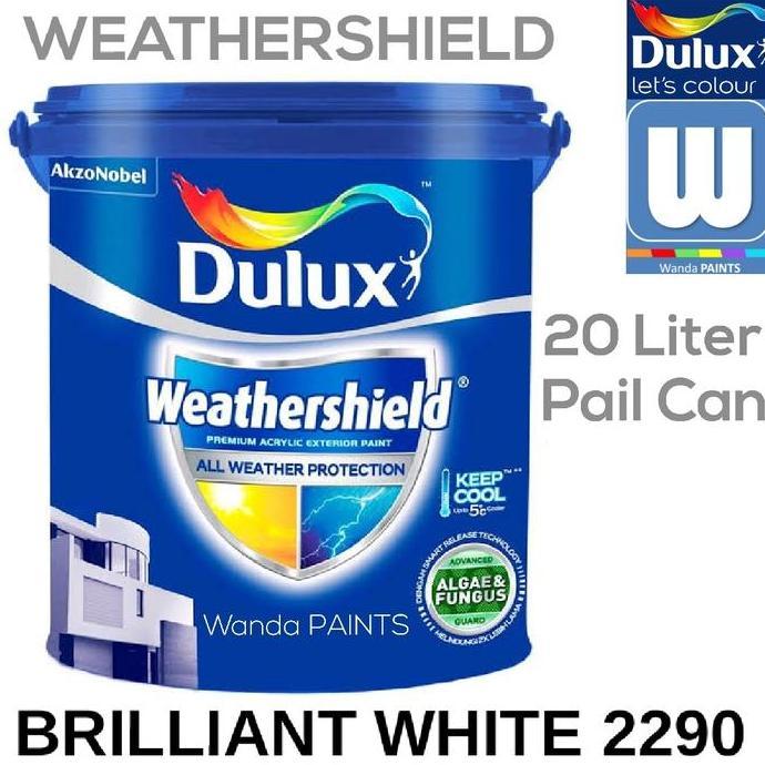 VIRALL DULUX WEATHERSHIELD CAT TEMBOK EKSTERIOR BRILLIANT WHITE 2290 (25 KG) //