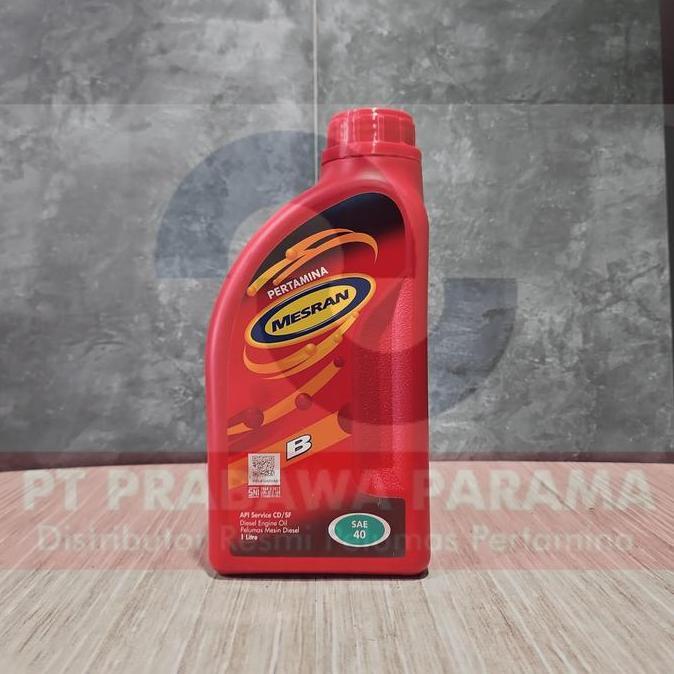 Lubri - Pertamina Mesran B40 1 Liter - Oli Mobil Diesel Original