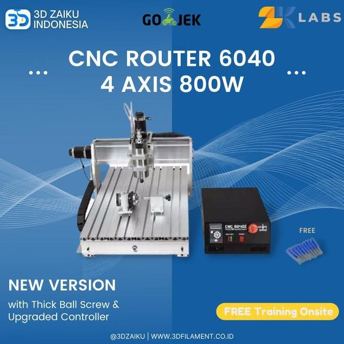 CNC Router 6040 4 Axis CNC PCB Milling 600*400*75 mm with Spindle