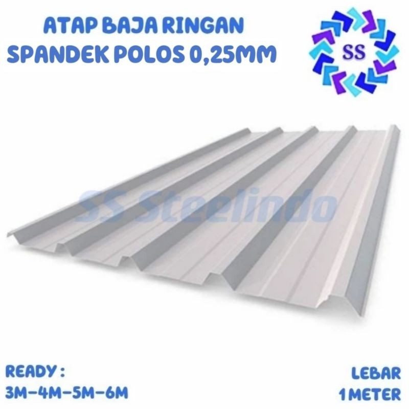 NEW -ATAP BAJA RINGAN SPANDEK POLOS GALVALUM-ZINCALUM 0,25 MM